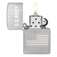 Load image into Gallery viewer, Army US Flag Street Chrome Laser Engraved Zippo