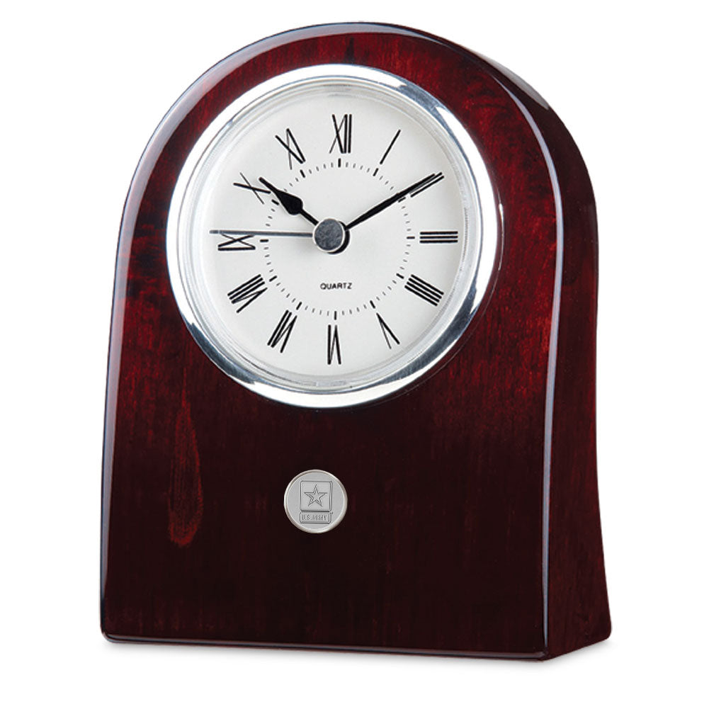 Army Star Miranda Desk Clock (Silver)