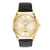 Army Star Men's Bulova Black Leather Strap Gold Plated Watch (Black)*
