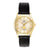 Army Star Ladies Bulova Black Leather Strap Gold Plated Watch (Black)*