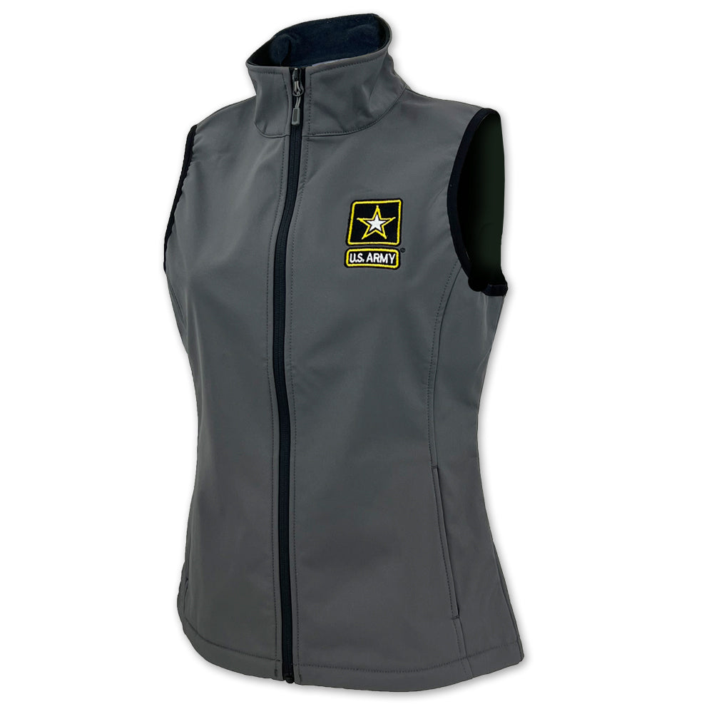 Army Star Ladies Alta Softshell Vest (Charcoal)