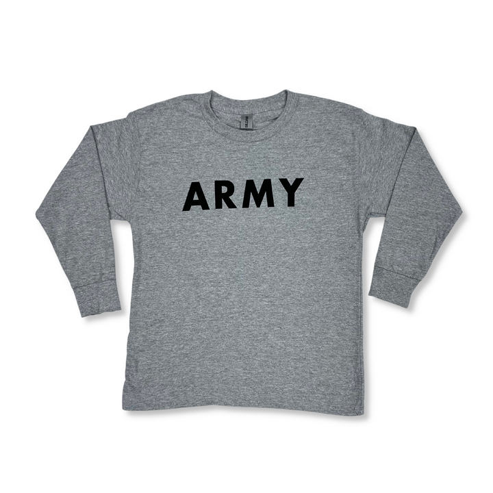 Army Youth Logo Core Long Sleeve T-Shirt (Grey)
