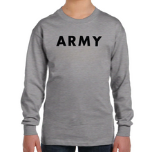 Load image into Gallery viewer, Army Youth Logo Core Long Sleeve T-Shirt (Grey)