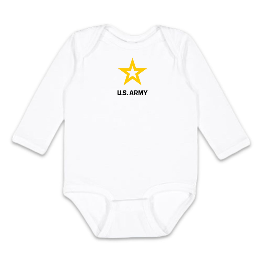 Army Star Infant Long Sleeve Bodysuit