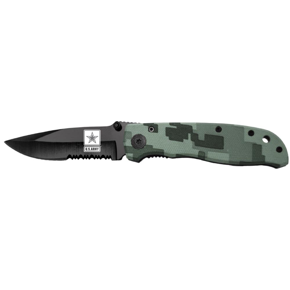 Army Folding Lock Back Knife (Green Camo)