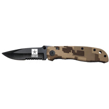 Load image into Gallery viewer, Army Folding Lock Back Knife (Brown Camo)