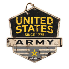 Load image into Gallery viewer, Army Rustic Badge Logo Sign