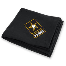 Load image into Gallery viewer, Army Star DryBlend Fleece Stadium Blanket (Black)