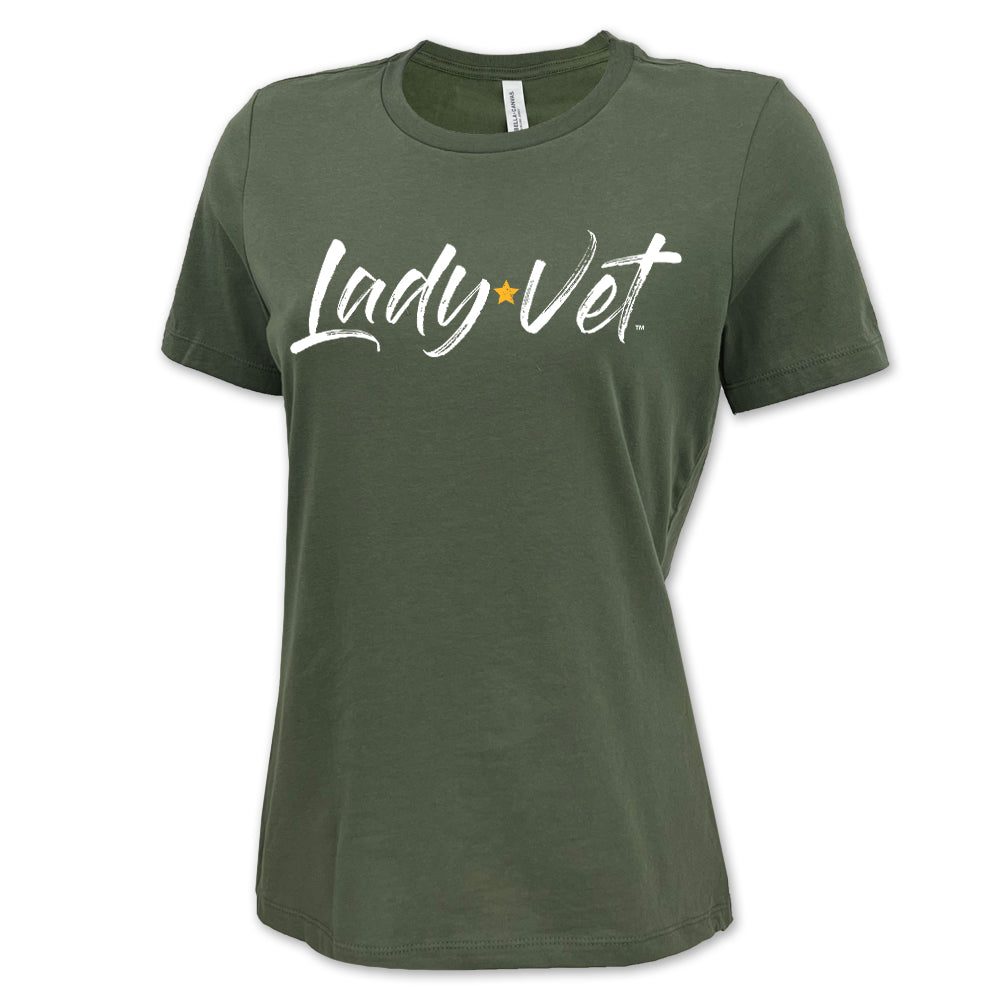 Army Lady Vet Full Chest Logo Ladies T-Shirt