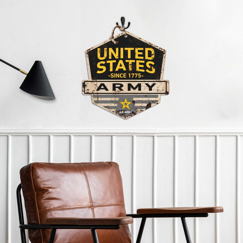 Army Rustic Badge Logo Sign