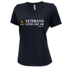 Load image into Gallery viewer, Army Vet Looks Like Me V-Neck T-Shirt