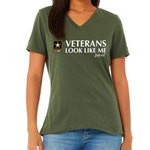 Load image into Gallery viewer, Army Vet Looks Like Me V-Neck T-Shirt