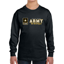 Load image into Gallery viewer, Army Youth This We&#39;ll Defend Chest Print Long Sleeve