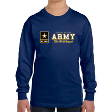 Load image into Gallery viewer, Army Youth This We&#39;ll Defend Chest Print Long Sleeve