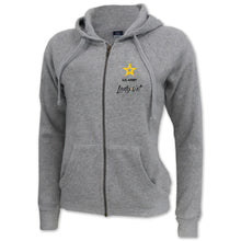 Load image into Gallery viewer, Army Lady Vet Left Chest Full Zip Hood