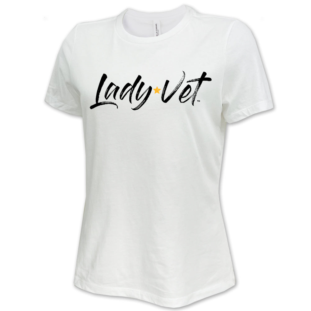 Army Lady Vet Full Chest Logo Ladies T-Shirt