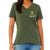 Army Lady Vet Left Chest Ladies V-Neck T-Shirt