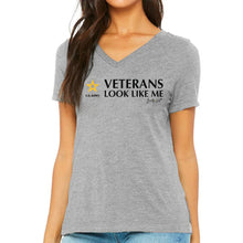 Load image into Gallery viewer, Army Lady Vet Looks Like Me Ladies V-Neck T-Shirt