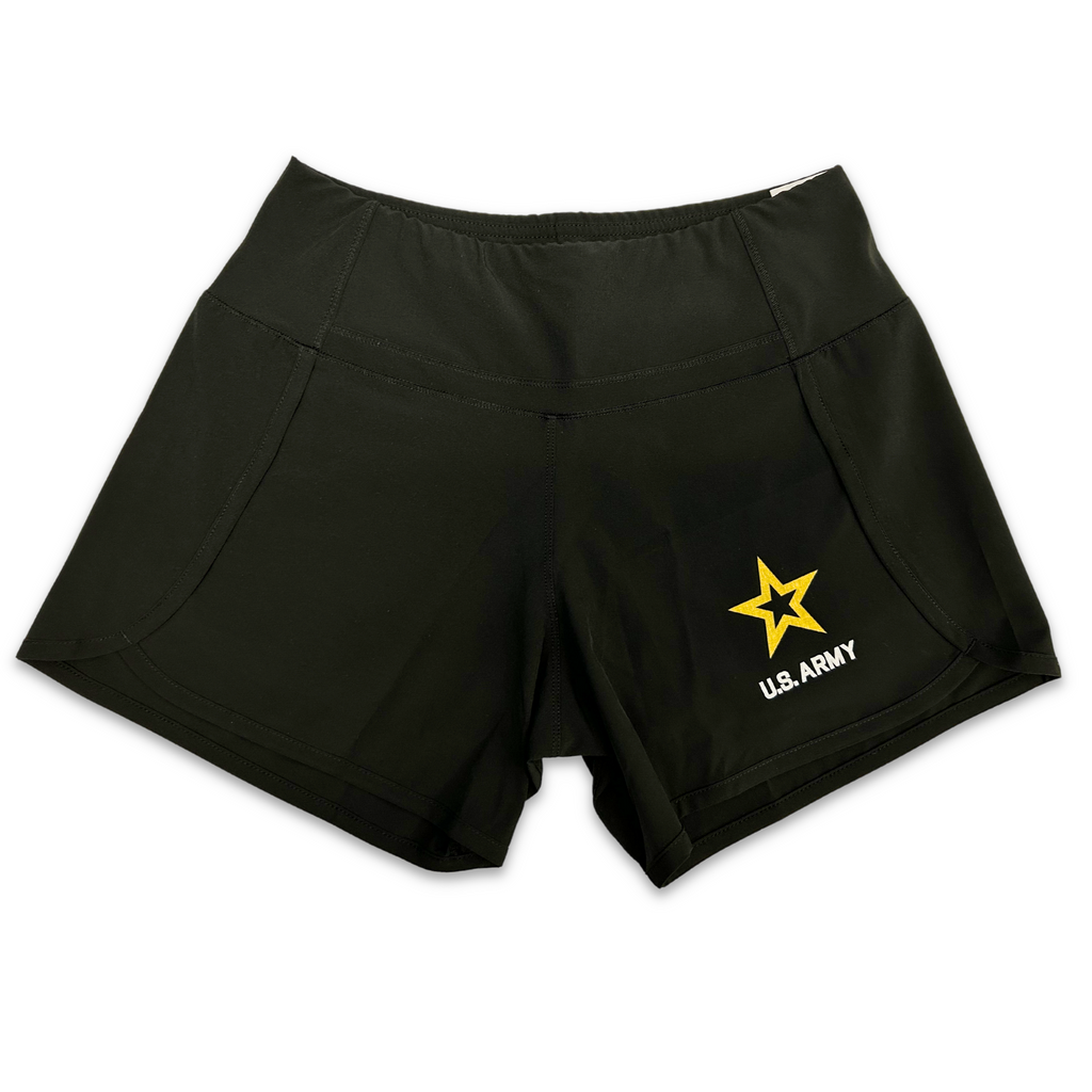 Army Ladies Stretch Woven Lined Short (Black)