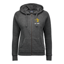 Load image into Gallery viewer, Army Star Ladies Angel Fleece Full Zip Hoodie