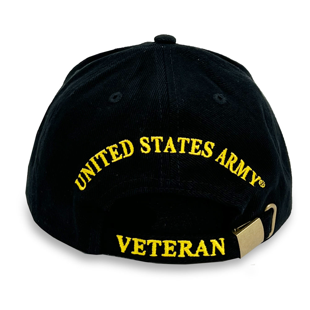 Army Veteran Wreath Hat (Black)