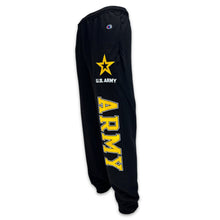 Load image into Gallery viewer, Army Champion Fleece Banded Sweatpants (Black)