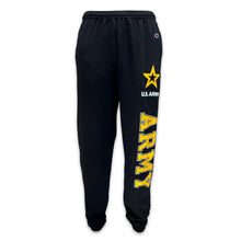 Load image into Gallery viewer, Army Champion Fleece Banded Sweatpants (Black)