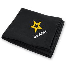 Load image into Gallery viewer, Army Star DryBlend Fleece Stadium Blanket (Black)