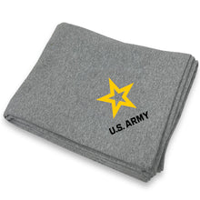 Load image into Gallery viewer, Army Star DryBlend Fleece Stadium Blanket (Grey)