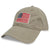 American Flag Relaxed Fit Hat (Khaki)