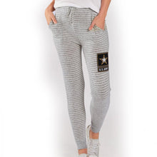 Load image into Gallery viewer, Army Star Ladies Cuddle Jogger (Heather Stripe)