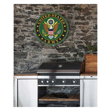 Load image into Gallery viewer, United States Army Indoor/Outdoor Colored Circle Sign (20x20)