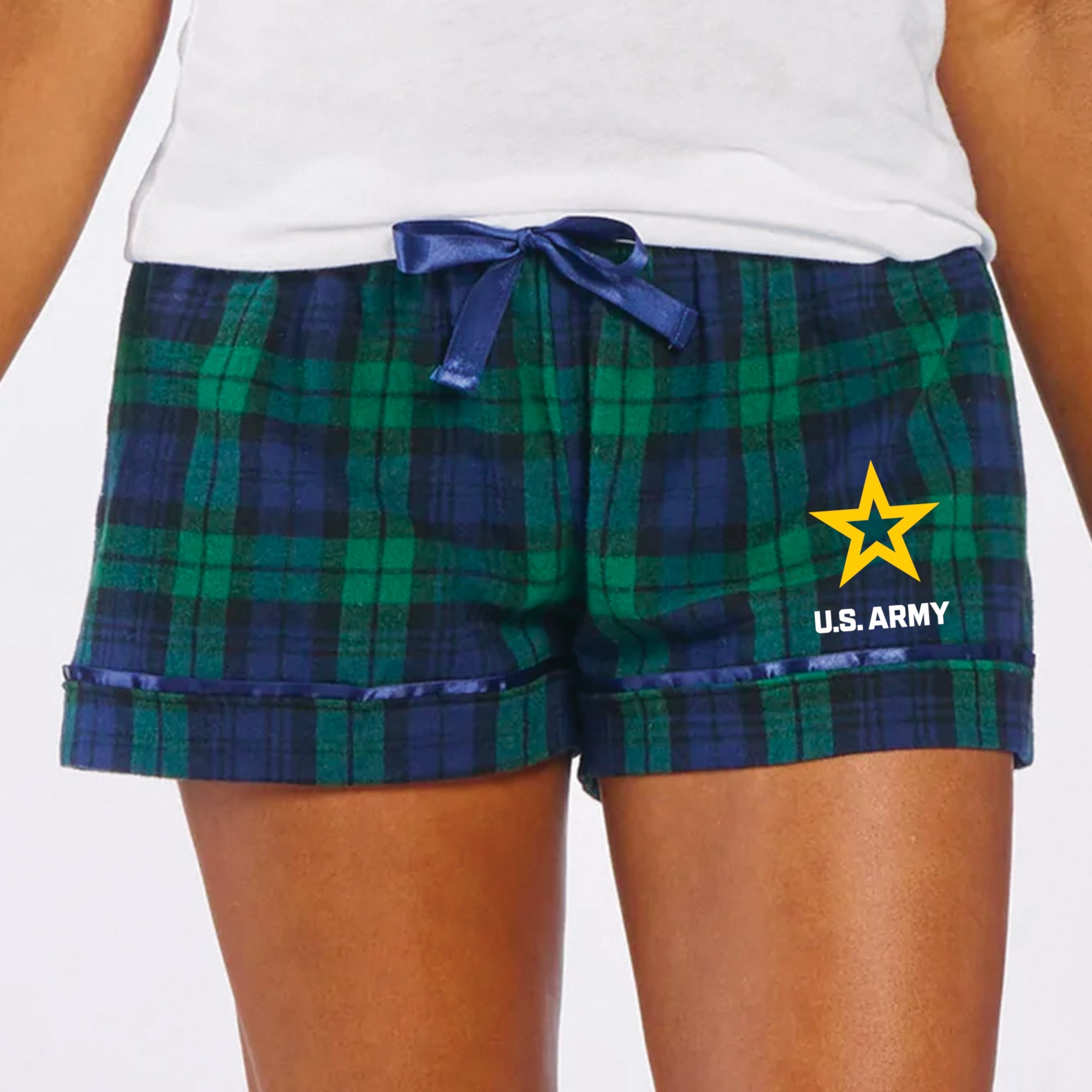 Army Star Ladies Flannel Shorts (Blackwatch)