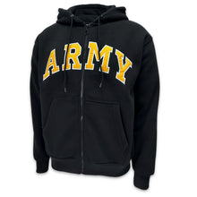 Load image into Gallery viewer, Army Embroidered Full Zip Hoodie Sweatshirt (Black)