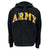 Army Embroidered Full Zip Hoodie Sweatshirt (Black)