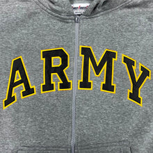 Load image into Gallery viewer, Army Embroidered Full Zip Hoodie Sweatshirt (Grey)