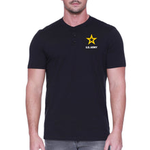 Load image into Gallery viewer, Army Star Mens Henley T-Shirt