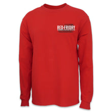 Load image into Gallery viewer, RED Friday Left Chest Long Sleeve T-Shirt (Red)