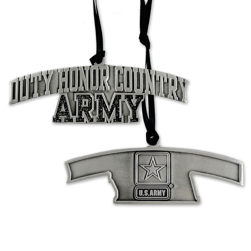 Army Duty Honor Country Pewter Ornament