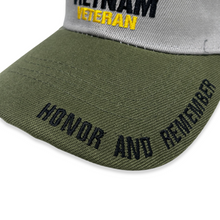 Load image into Gallery viewer, Vietnam Veteran Honor and Remember Hat (Grey/Green)