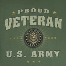 Load image into Gallery viewer, U.S. Army Proud Veteran Burst T-Shirt (OD Green)