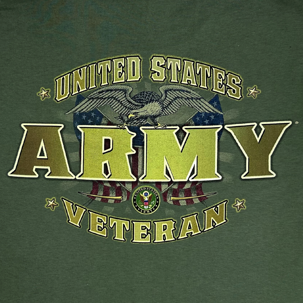 United States Army Veteran Perched Eagle T-Shirt (OD Green)