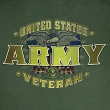 Load image into Gallery viewer, United States Army Veteran Perched Eagle T-Shirt (OD Green)