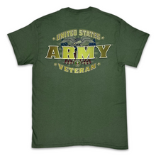 Load image into Gallery viewer, United States Army Veteran Perched Eagle T-Shirt (OD Green)