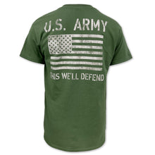 Load image into Gallery viewer, Army Distressed Flag T-Shirt (OD Green)