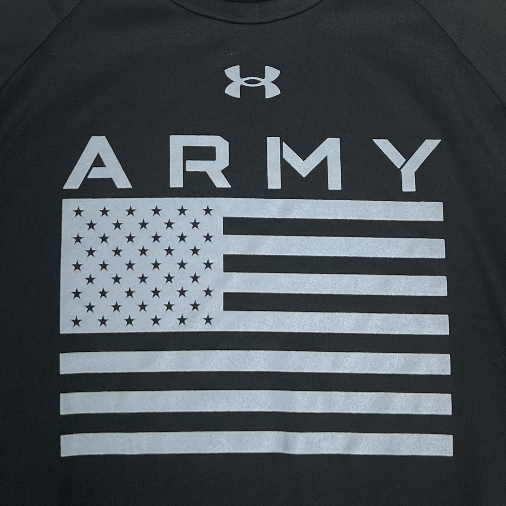 United States Army Under Armour Flag Tech T-Shirt (Black)