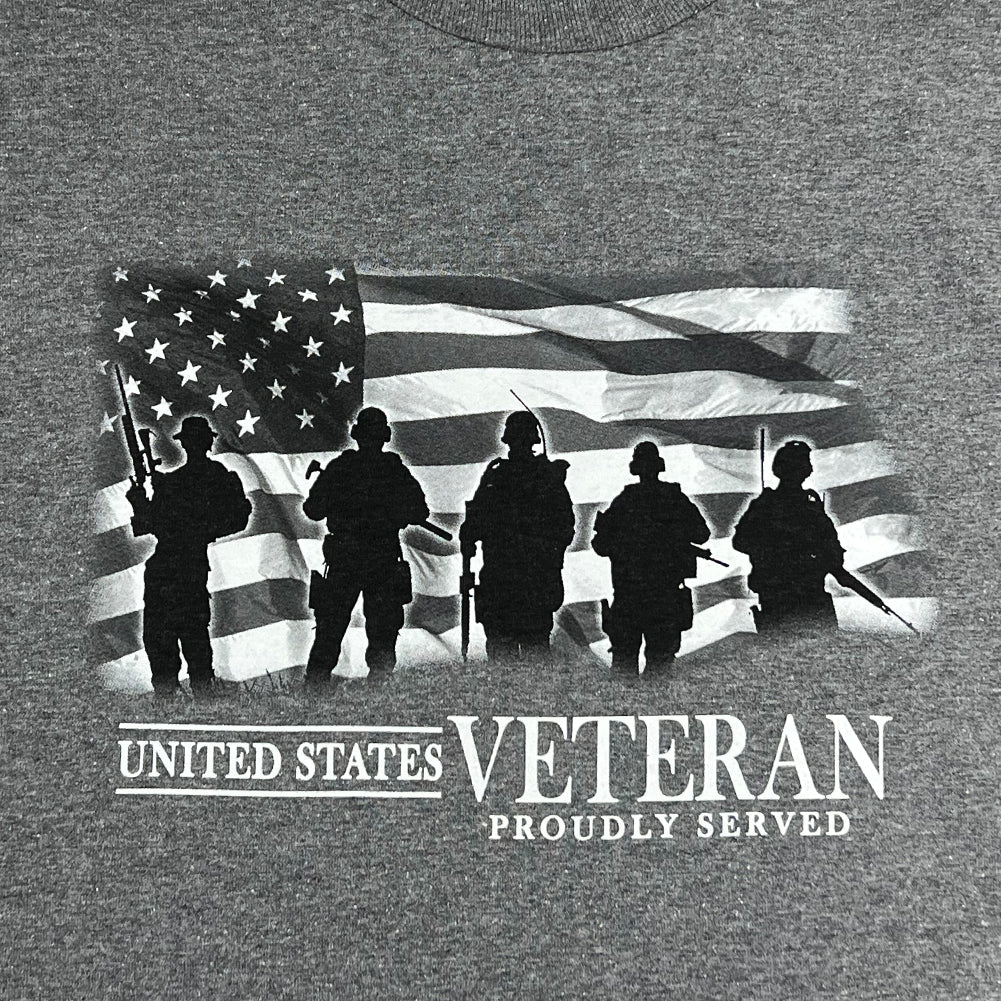 United States Veteran Proudly Served Long Sleeve T-Shirt (Graphite)