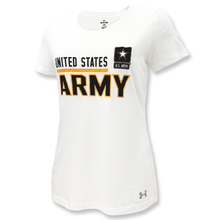 Load image into Gallery viewer, United States Army Ladies Under Armour T-Shirt (White)
