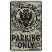 Load image into Gallery viewer, Army Camo Parking Only Sign