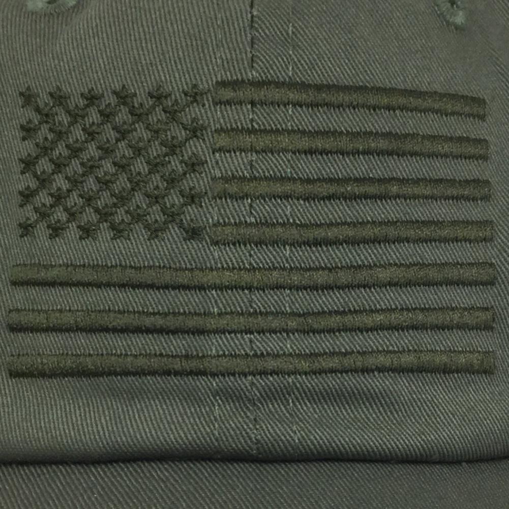 AMERICAN FLAG HAT (OD GREEN) 2